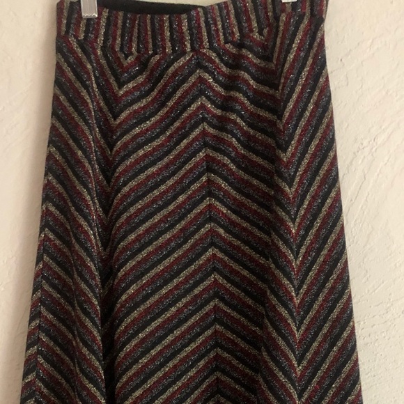 Maeve for Anthropologie Chevron Sparkle Skirt - Picture 2 of 4